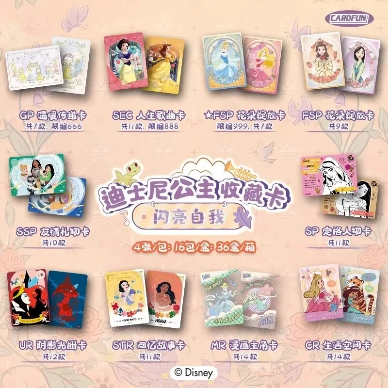 

Genuine In Stock Card.fun X Disney Princess-Shine Your Own Light Series Collectible Cards High Quality Cards Surprise Gift