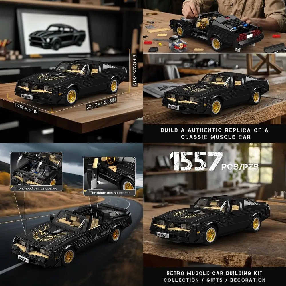 Kit di costruzione classico per supercar: modello di auto sportiva MOC da 1557 pezzi per decorazioni per la casa e regali giocattolo da collezione