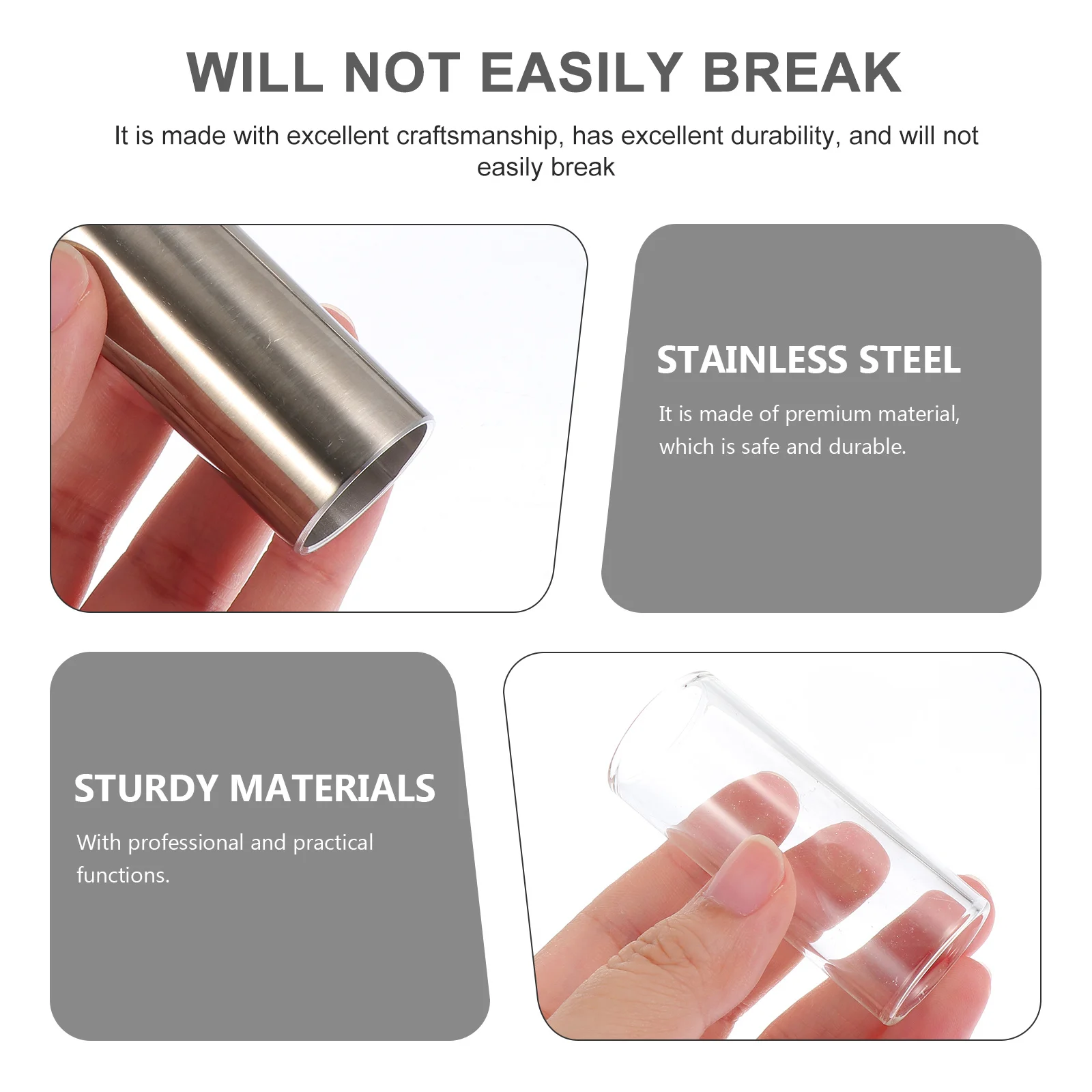 

2Pcs Professional Guitar Slide Durable Practical Guitar Slides Tone Bars for Enhanced Sustain and Bright Sound