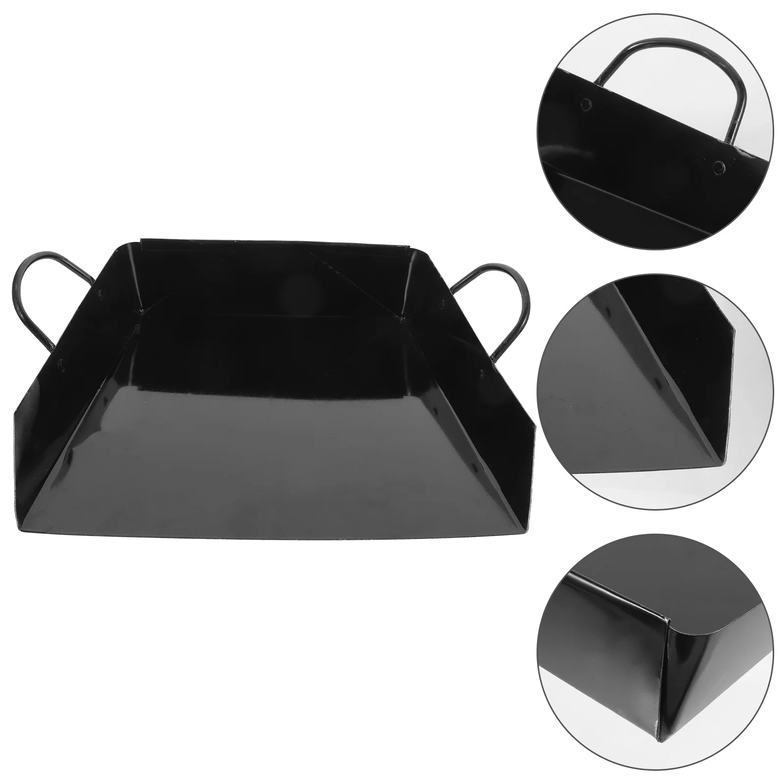 

Mining Dustpan Scoop Rubbish Container Storage Trash Bucket Large with Handle Iron Garbage Sweeper