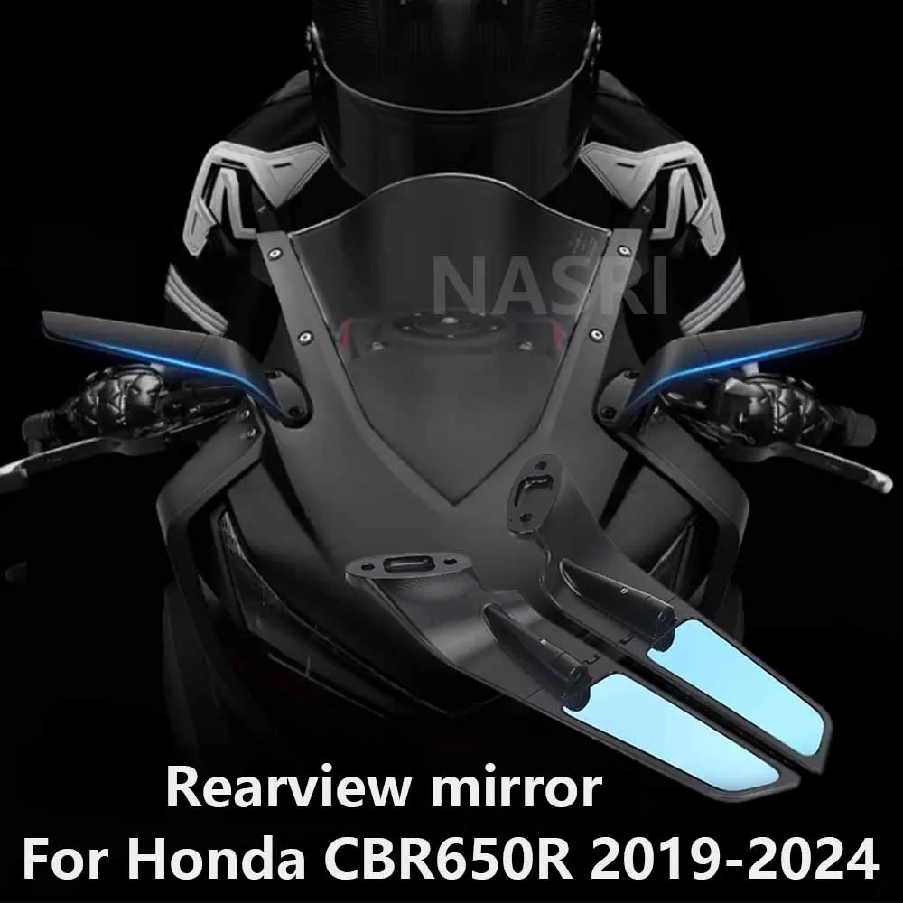 

Motorcycle Rearview Rear View Mirrors Side Mirror Wind Wing Adjustable Rotating For Honda CBR 650R CBR 650 R CBR650R 2019-2024