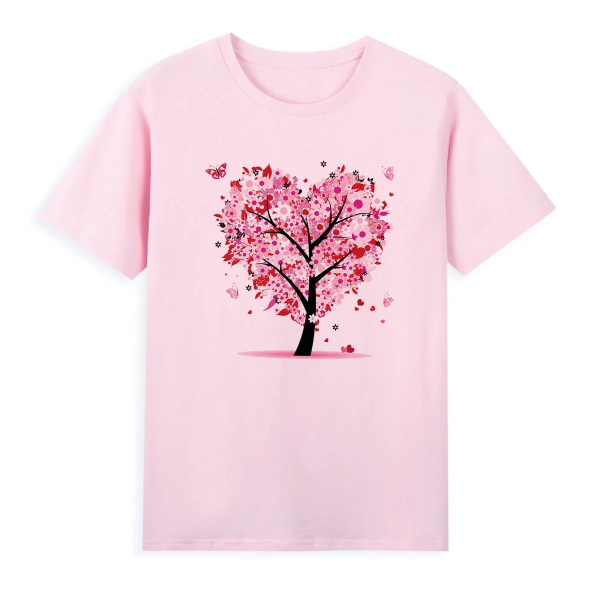 BGtomato Pink love tree tshirt for women new creative design fashion T-shirt everyone loves top A068