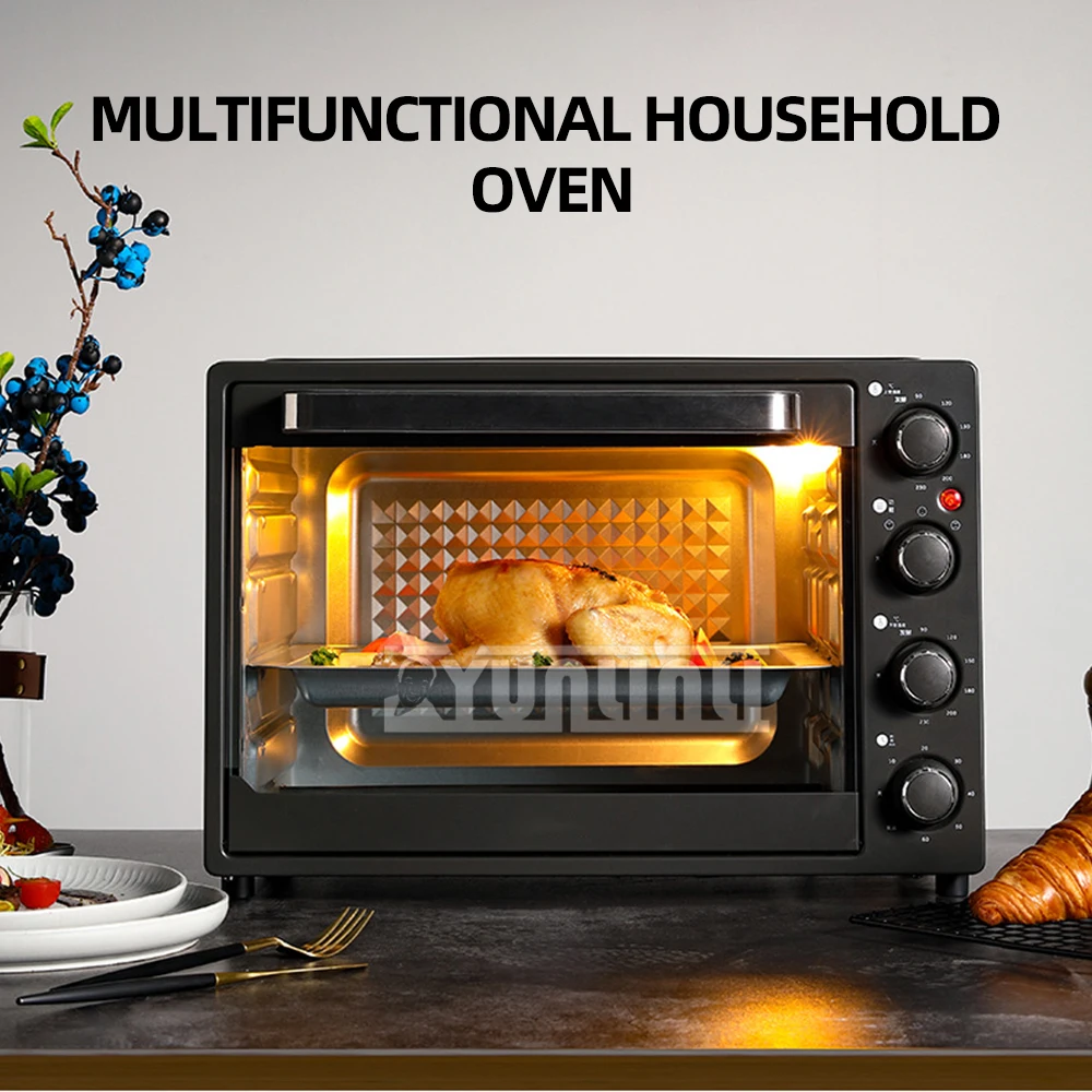 Household Electric Oven 40L Forno Elettrico Temperature Control Timing Cake Baking Oven