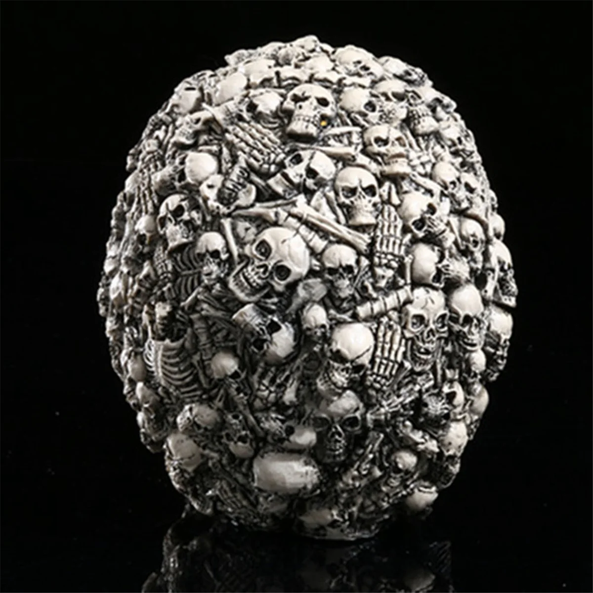 2025年+ ハンドメイド LEDアイ レジン スカルヘッド スタチュー スカル フィギュア 彫刻 ホームデコレーション クラフト ハロウィンデコレーション ギフト