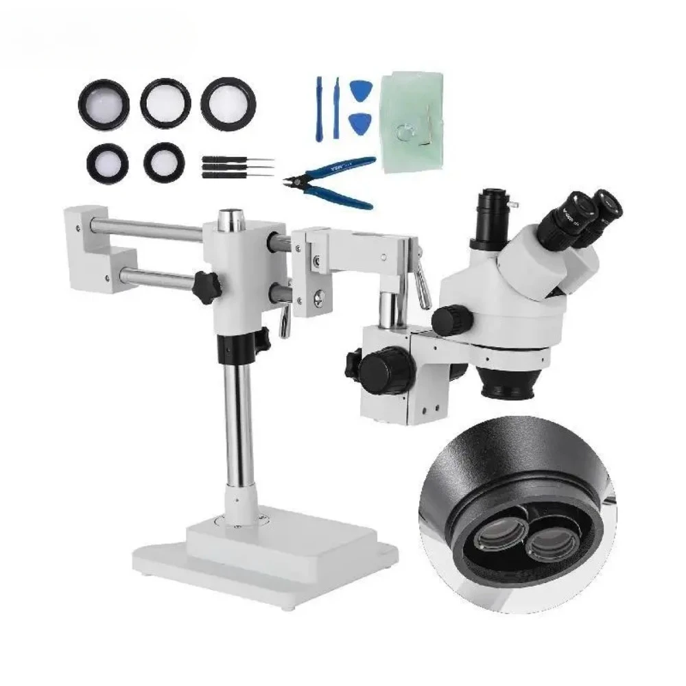 

VEVOR 3.5X-90X Trinocular Stereo Digital Microscope 360°Swiveling Simul-Focal Support CAMER Connection Lab Optical Instruments