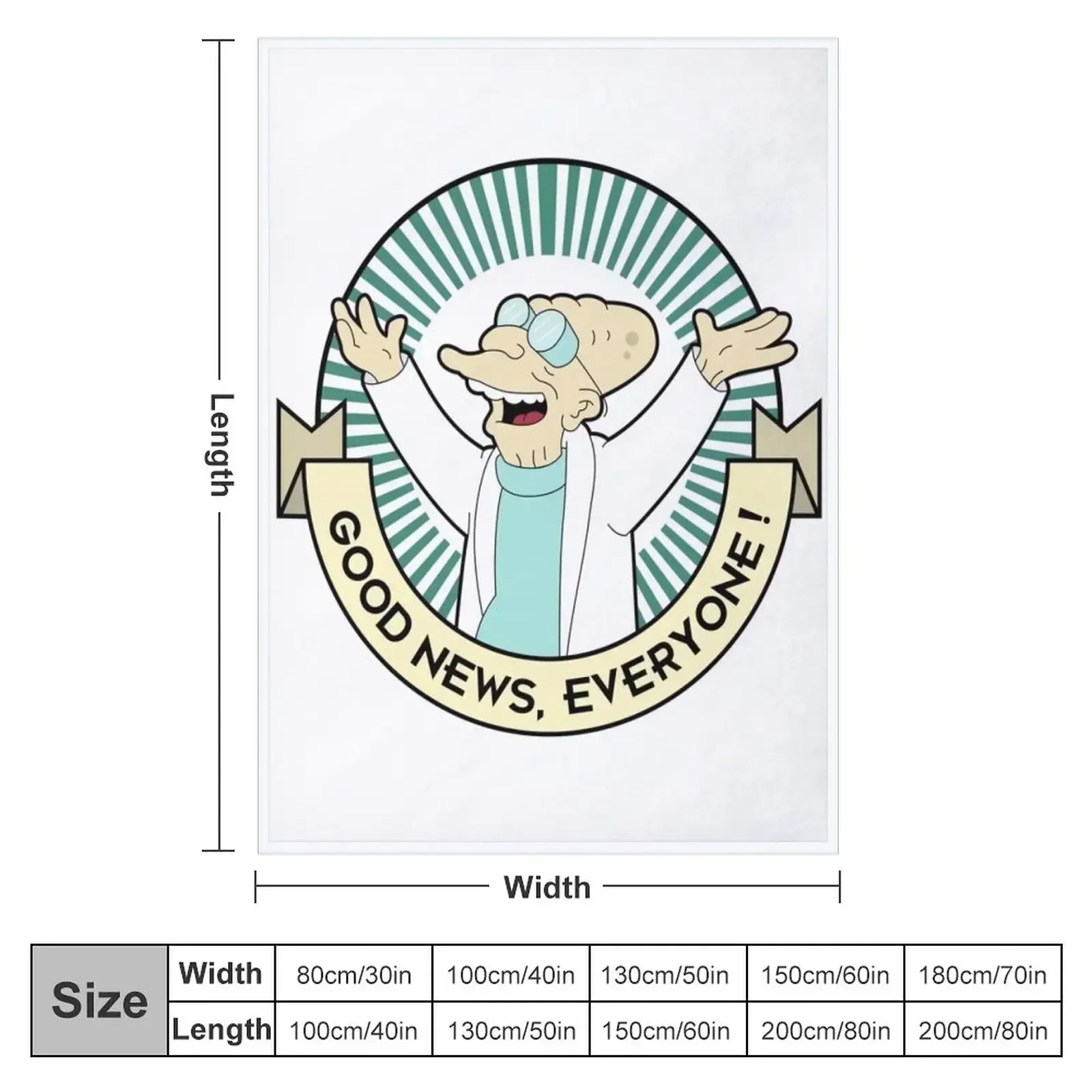 Professor Farnsworth - Good News Everyone! Throw Blanket Extra Large Throw For Baby Blankets