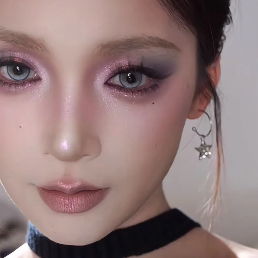 Paleta de sombras de ojos con brillo, placa de sombra de ojos de 15 colores, color oscuro, acabado mate y satinado de larga duración
