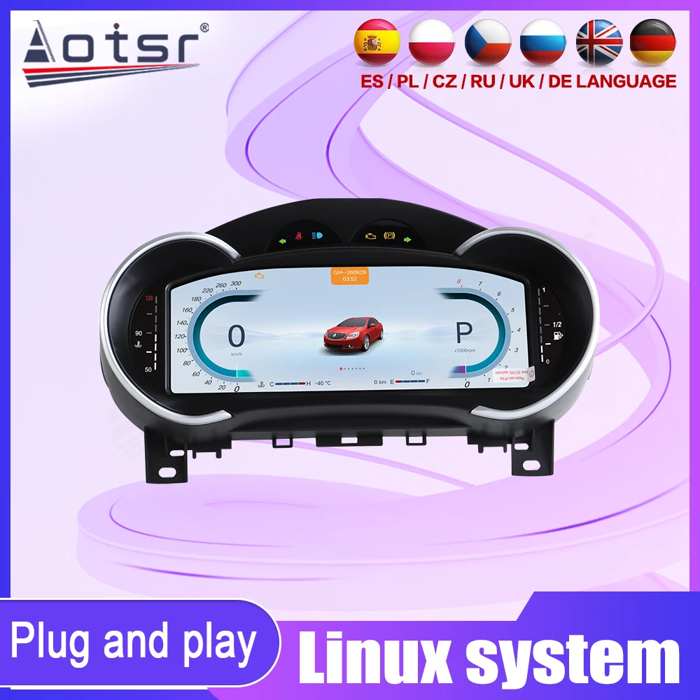 Digital Instrument Cluster Virtual Cockpit LCD Dashboard Speedometer 10.25-Inch For Buick Excelle GT XT 2010‑2014 Gauge Panels