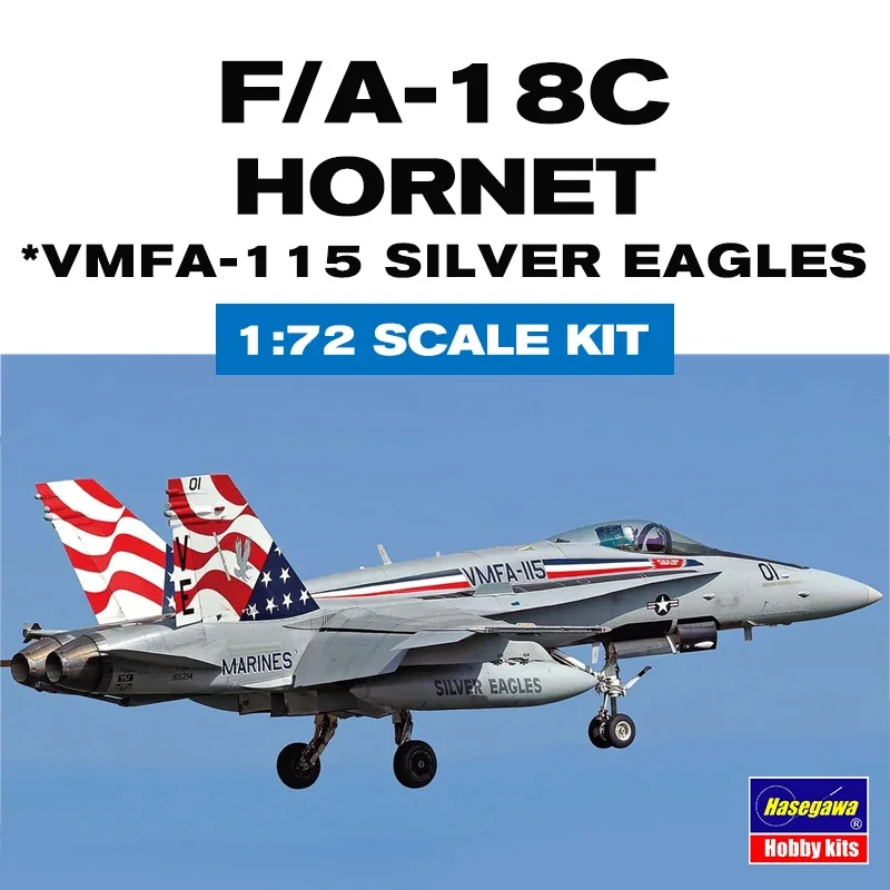 Hasegawa   Model Kit 02471 F/A-18C Hornet'VMFA-115 Silver Eagles' Limited Edition 1/72 Assemble Model