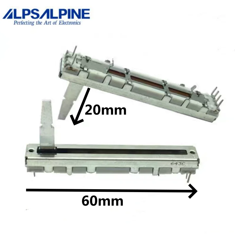 1pcs，Slide potentiometer，DCV1010，Mixing console volume fader，DJM-300 350 400 500 600 700 800，Total length 60mm