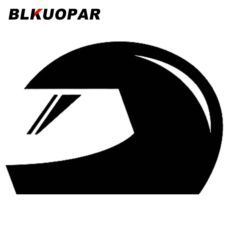 

BLKUOPAR Racer Helmet Silhouette Decals Vinyl Material Car Stickers VAN Waterproof Windshield Sunscreen Funny JDM Decoration