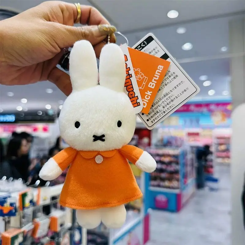 Classic Miffy Bunny Plush Keychain Toy Cute Bunny Stuffed Animal Gift Cartoon Character Plush Pendant Bag Charm Gift for Girls