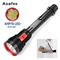 Asafee 200M Diving Flashlight 15000LM Scuba Dive Canister Torch Focus Light Narrow Deep Immersion Amutorch Underwater Waterproof