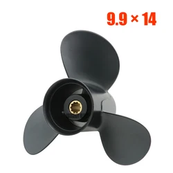 Propeller 9.9x14 For Tohatsu Outboard Engines MFS25B MFS30B Aluminum 10 Tooth Spline RH 349B64529-1