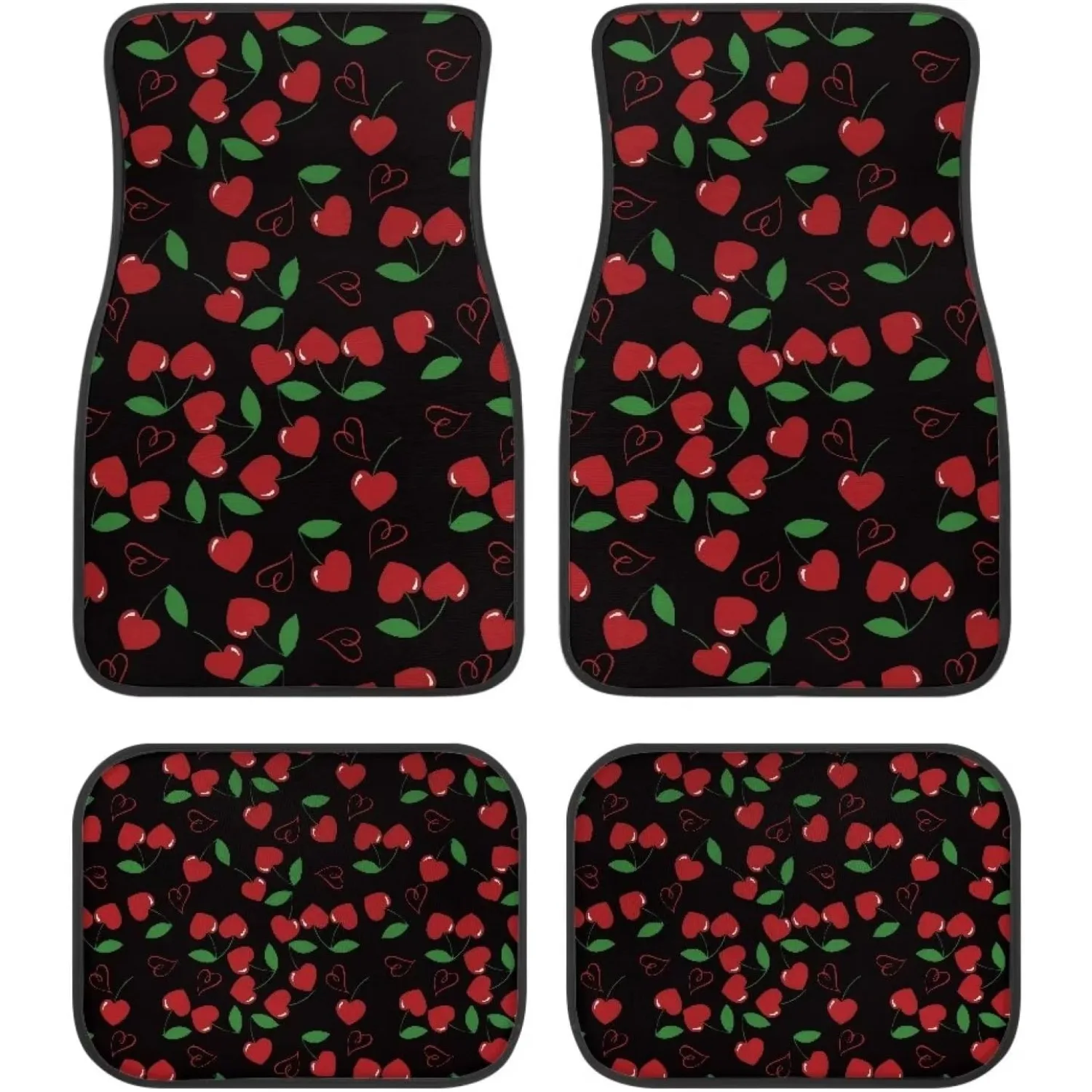 Complete Set Of 4 Heavy-Duty Floor Mats For Cars, Suvs, Vans, And Trucks, Including Front And Rear Mats