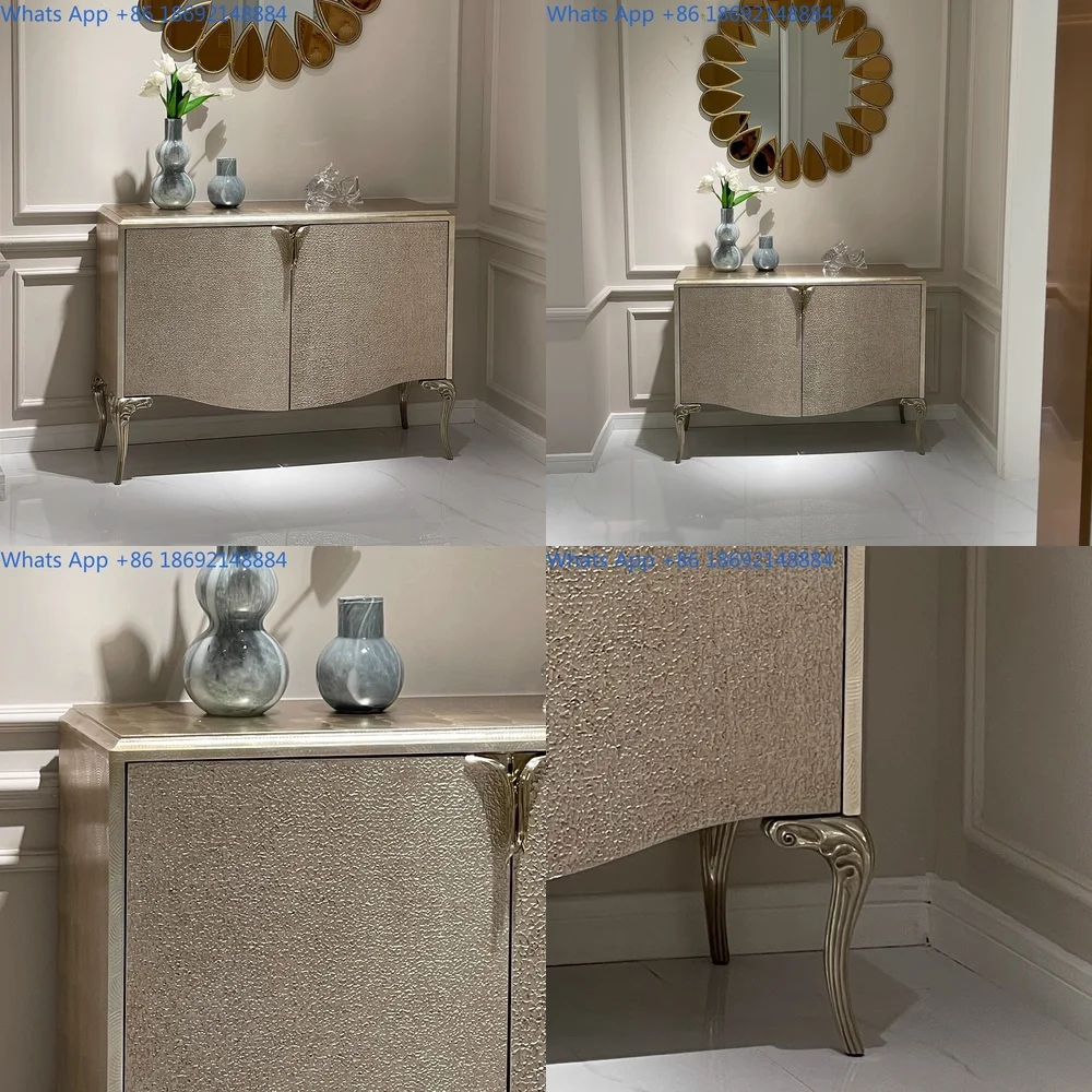 

Luxury Style Solid Wood Entryway Cabinet for Living Room Storage and Shoe Organization