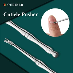 High Quality Cuticle Remover Dead Skin Pusher Surgical Grade Stainless Steel Nail Art Manicure Tool Scraper Nail Cleaner Trimmer
