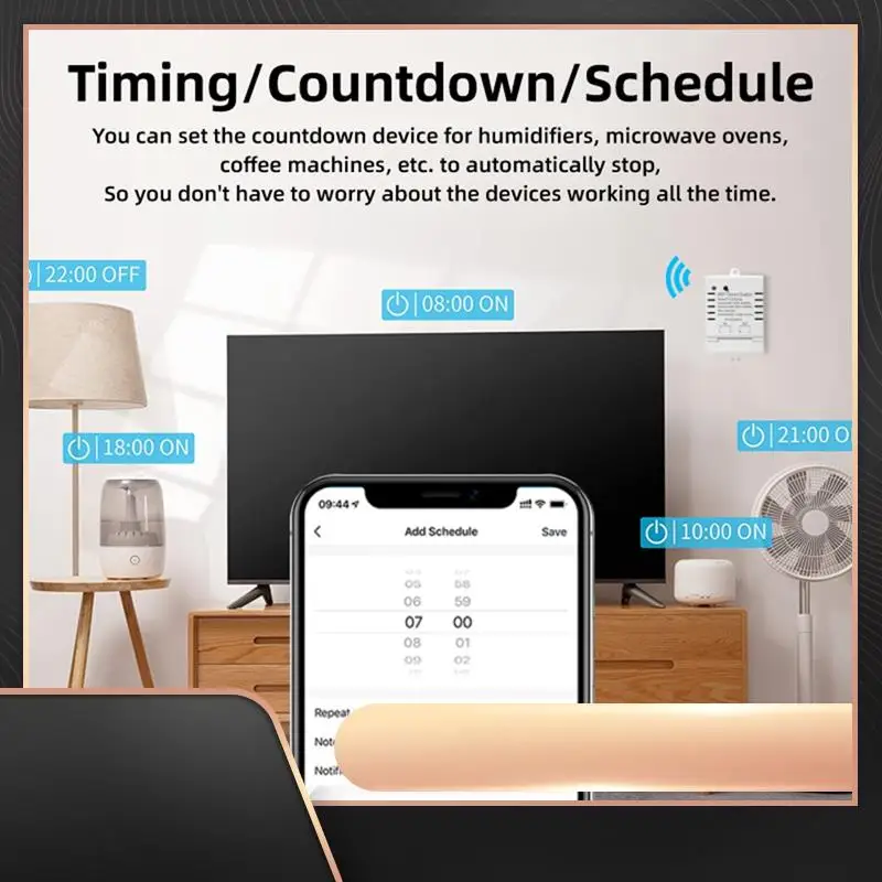 

Tuya Smart Wifi Switch DIY Timer AC 85-265V Switch 30A Power Monitor Kwh For Alexa Google Home
