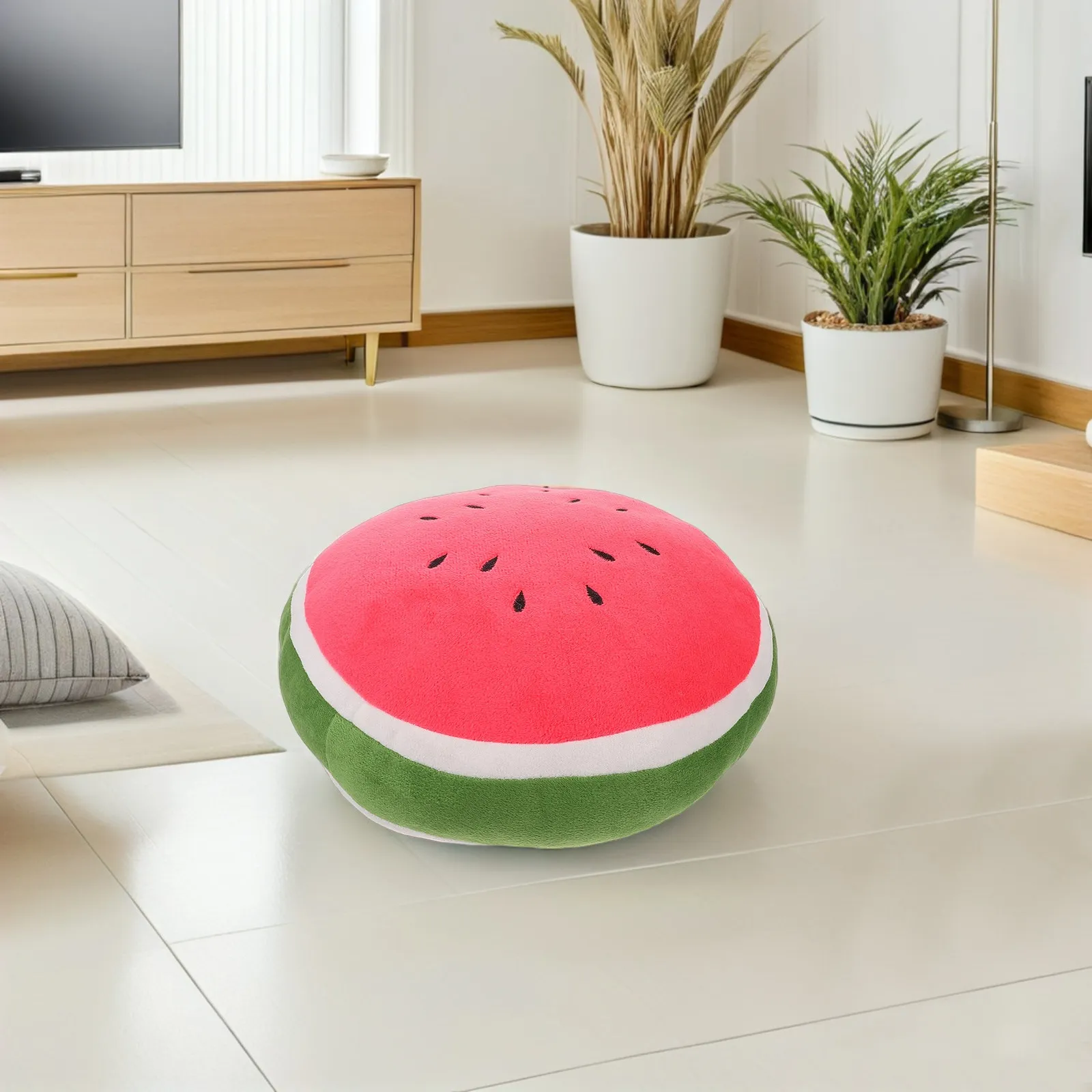 

Креативная подушка в форме арбуза, мягкая круглая подушка-фрукт, удобная для чтения, просмотра видео, медитации, декора дома, яркие цвета