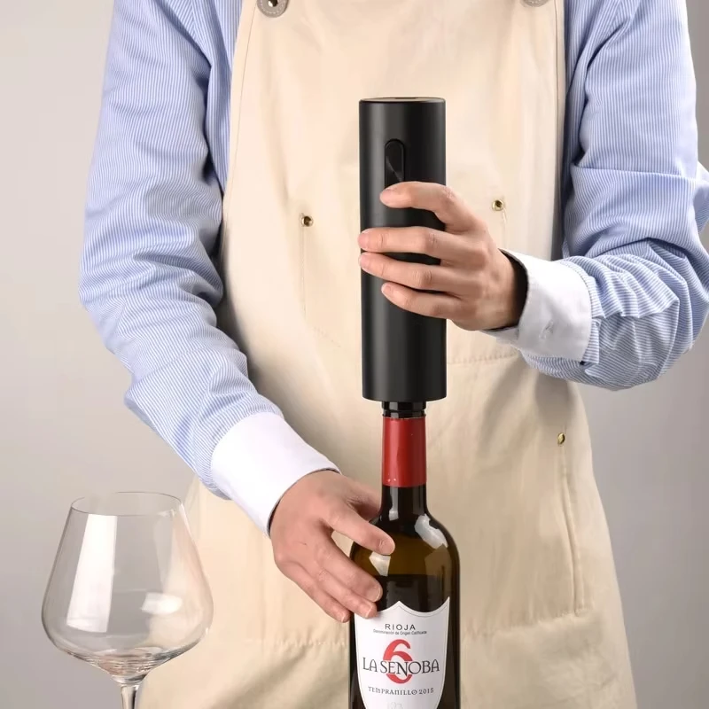 Battery Style Electric Bottle Opener One-Button Automatic Red Wine Bottle Opener Wine Tools Kitchen Bar Can Openers