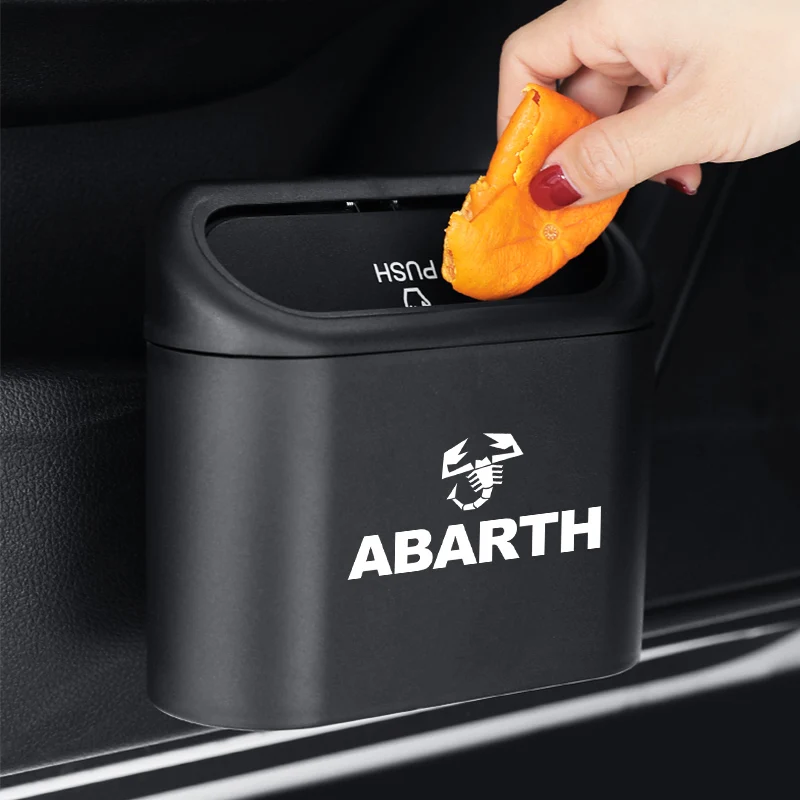 Portable Car Trash Pressing Type Trash Can For Abarth FIAT Punto 500 Tipo Stilo Palio Bravo Doblo Panda Ducato Accessories