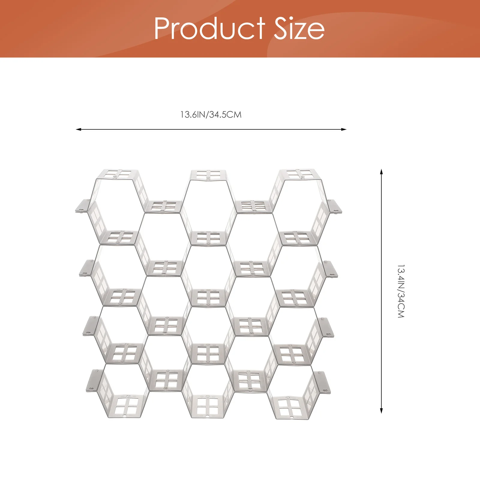 1Set Drawer Divider with Honeycomb Grid Design Plastic Organizer for Closet Dresser Underbed Storage Compartments for Small