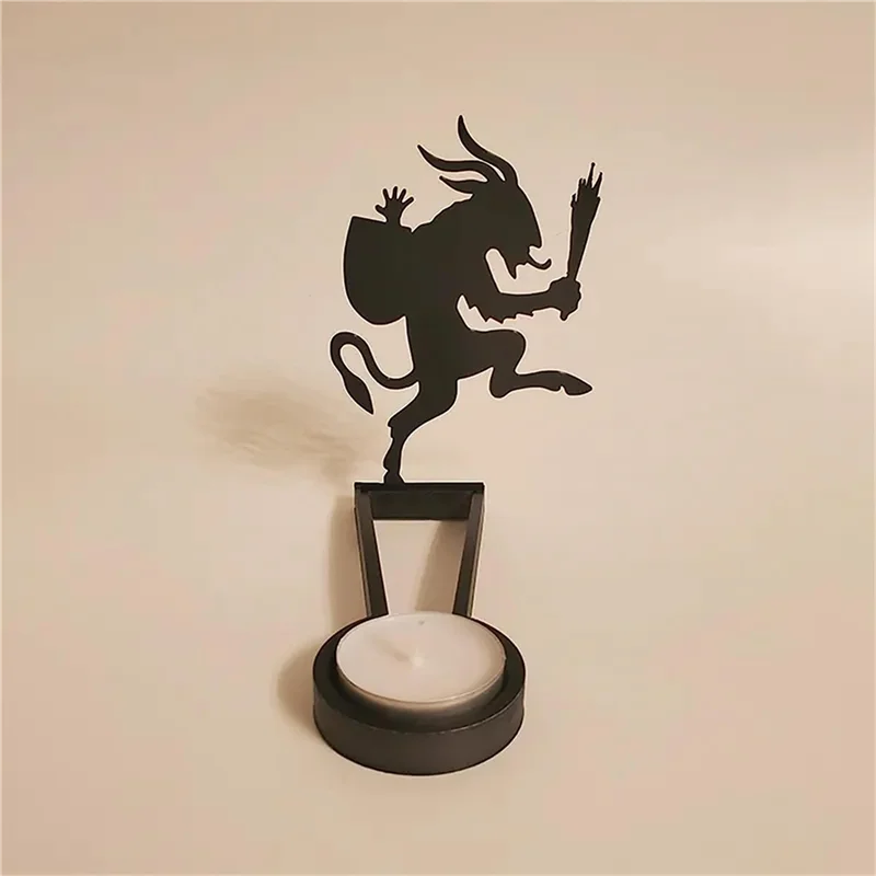 Funny Shadow Candle Holders,Halloween Home Decor Centerpiece Candleholder Tabletop Decorative Candle Stands-B