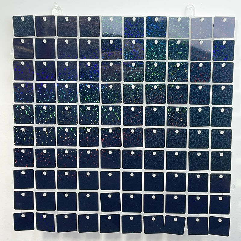 12/16/18/24PCS Shimmer Muur Achtergronden ZWART Vierkant Pailletten Wandpaneel Achtergronden Party achtergronden voor Bruiloft Verjaardag Decor