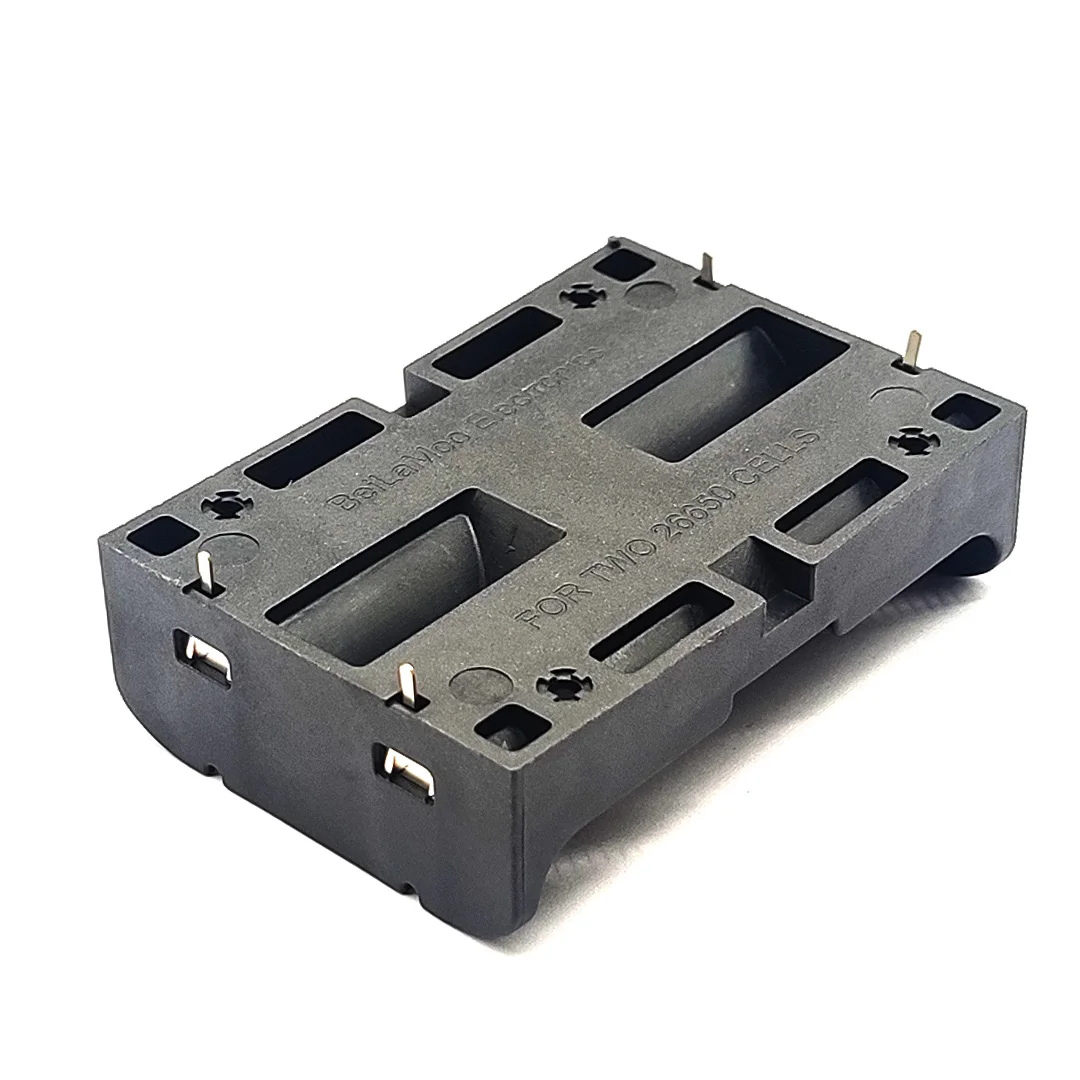 26650 Battery Holder THM PCB Perforated Pin Battery Box 1/2 Slot 26650 Battery Box With Pins