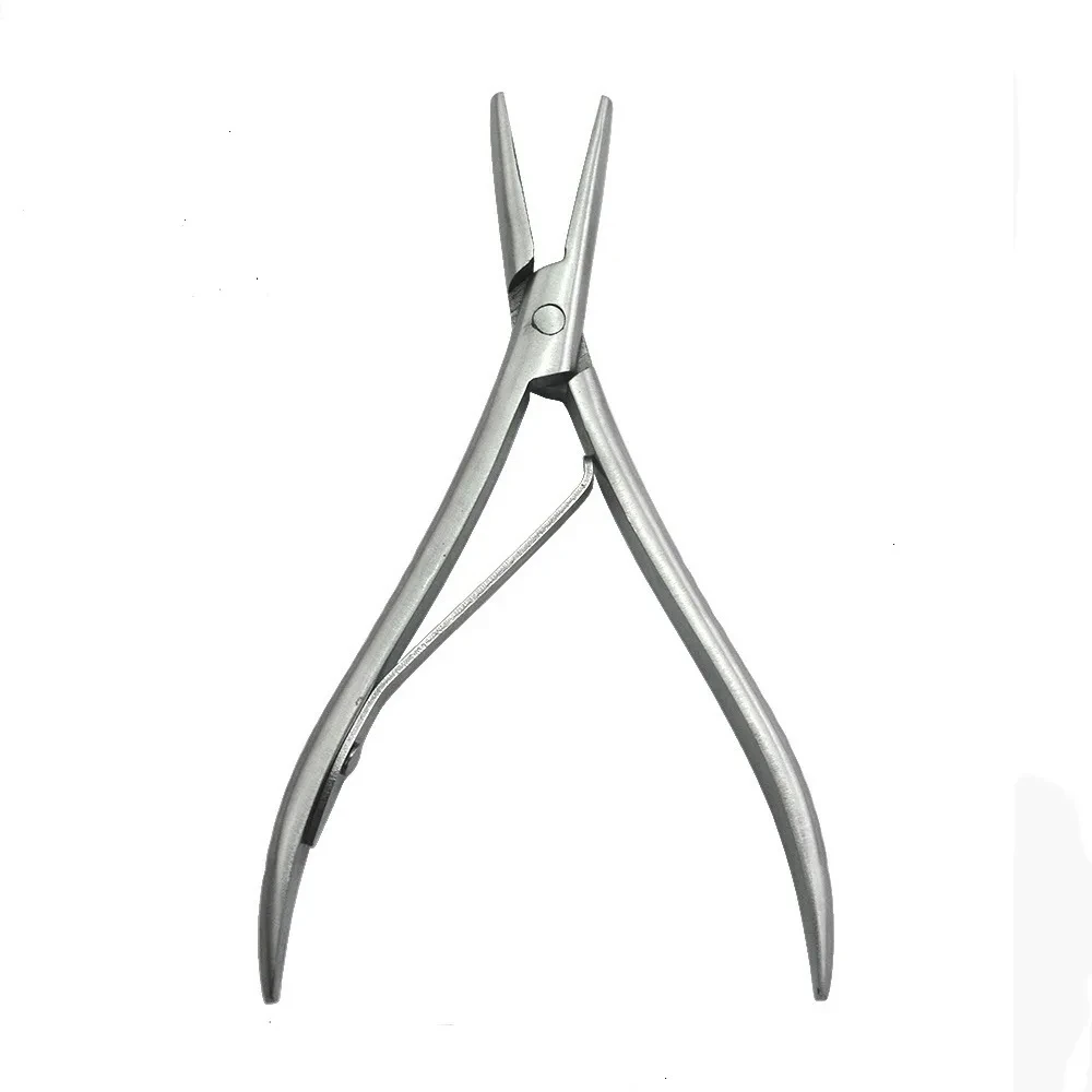 Wide Mouth Flat Silver Stainless Steel Clamp Plier For Flat Keratin Tips Hair Extension Shaping And Tape Hair Extension Install