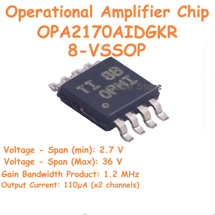 

5pcs-200pcs/lot For TI OPA2170AIDGKR Operational Amplifier Chip 36V Micro Power Rail-to-Rail Output 100% New Original