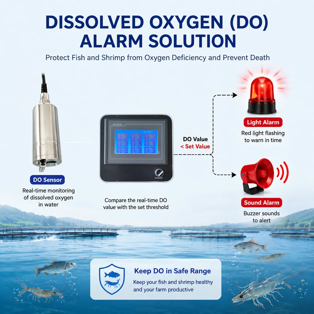 Support MQTT All-stainless Steel Self-cleaning Optical Brush Dissolved Oxygen Sensor For Wastewater Treatment DO Probe