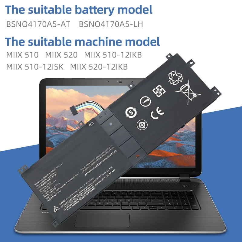 Imagem -06 - Suozhan-bateria do Portátil para Lenovo Bsno4170a5-at 51012isk 520-12ikb Bsno4170a5-lh 525-12ikb Lh5b10l67278 7.68v 39wh