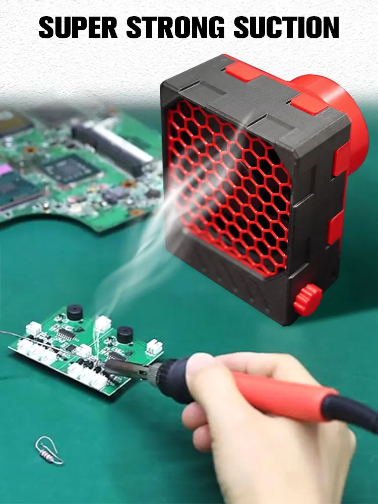 Soldering Smoke Absorber Fan 8000mah Welding Smoke Exhaust Fan Low Noise Fan with Smoke Filter Dropshipping