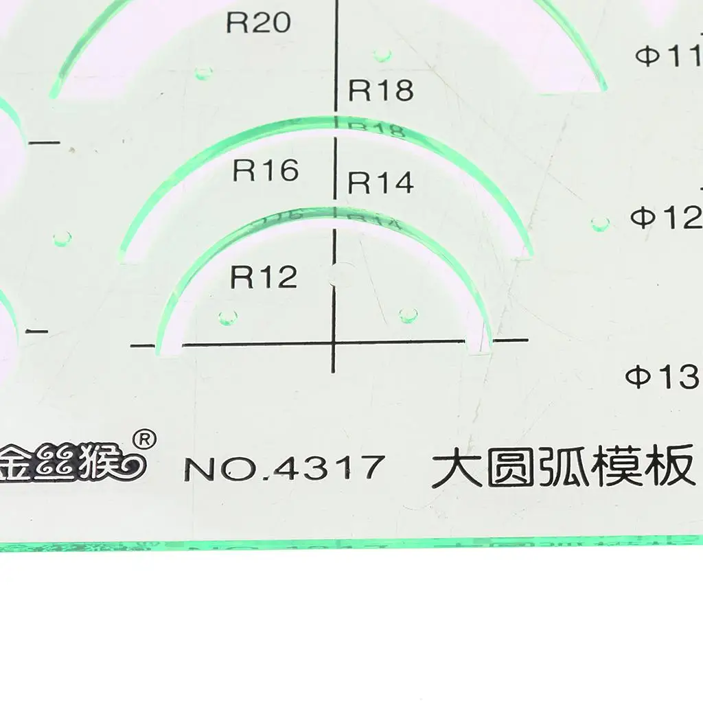 Circle Radius Drawing Template Plastic Stencil Ruler Geometric Shape Stencils for Painting Art Classroom and Home Decor
