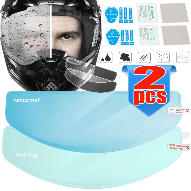 Universal Helmet Clear Rainproof Film Anti-Fog Film Helmet Lens Nano Coating Sticker Motorcycle Rainy Safety Driving Accessories