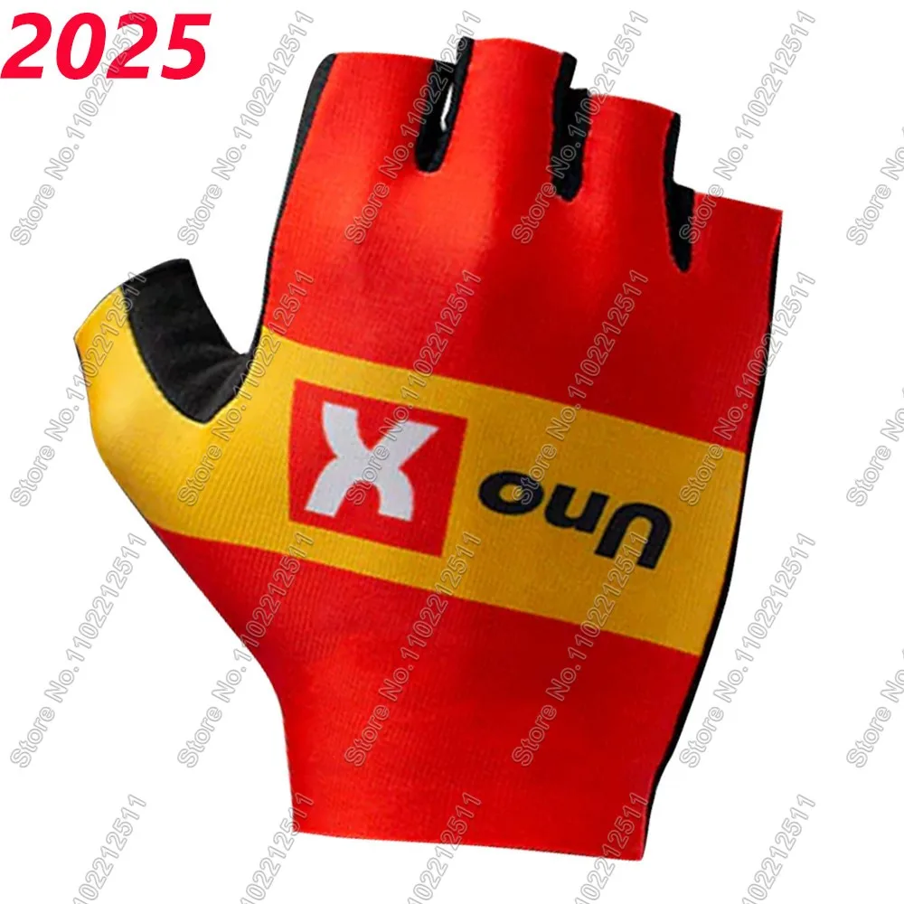 UNO X 2025 Fahrradhandschuhe TEAM Norwegen Herren Fahrrad Gel Halbfingerhandschuh Sommer Mountain Road Bike Jersey Motorrad Guante