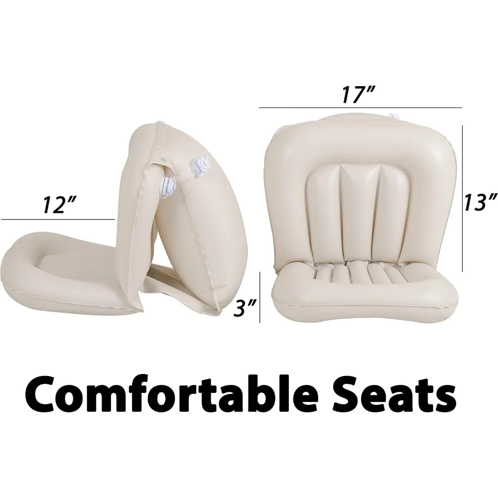 Kayak Tiup 1-3 Orang-Mudah Disimpan & Ringan-dengan Tempat Duduk, Dayung, Pompa Kaki dan Tas