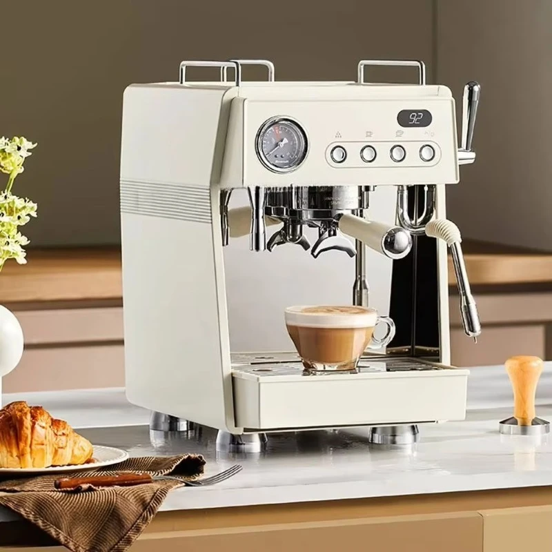 oo-Household Coffee Machine with Grinding Function Semi-automatic Electric Espresso Machine for Latte & Cappuccino