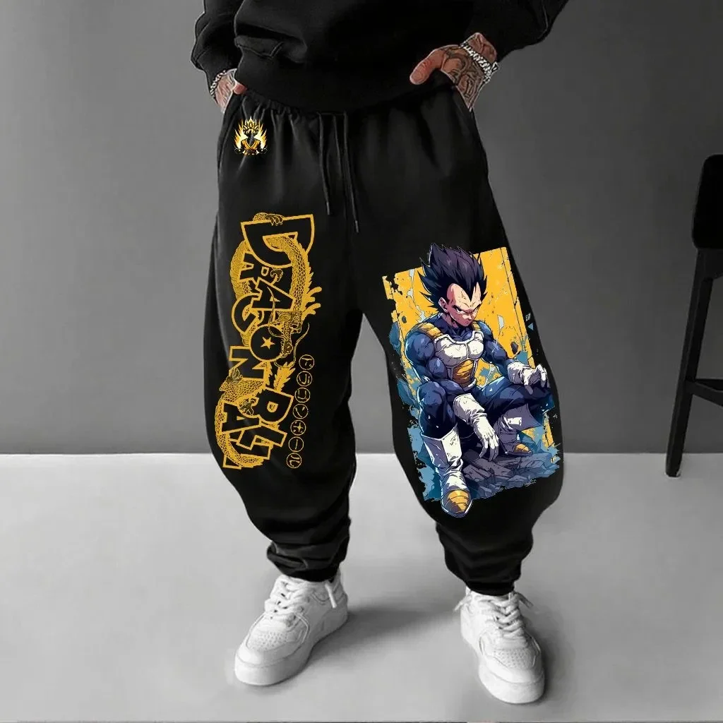 Dragon Ball GOKU Japanese Animation Sports Trousers American Loose Autumn Warm Men's And Women's Cotton Leggings ins