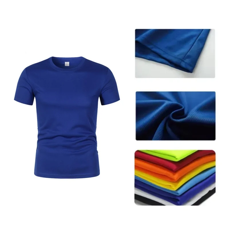 

Men's Summer Exercise Trainning T-shirt High Quality Breathable Quick Dry Short Sleeved Top Marathon Gym Fitness Basketball Tees