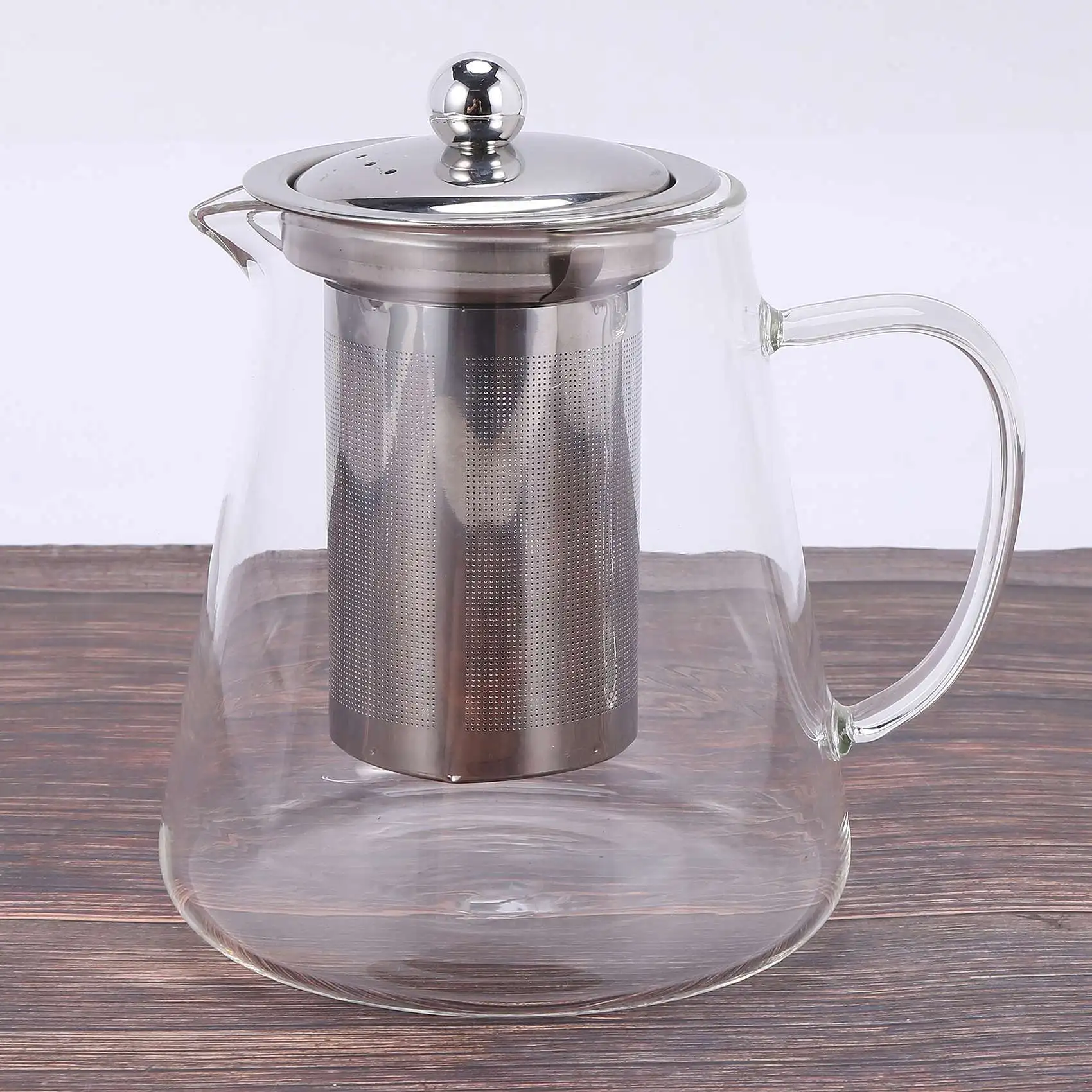 BHBD-2X Glass Teapot With Stainless Steel Removable Infuser For Loose Leaf Tea, Bonus Tea Kettle & Infuser Coaster, 950Ml