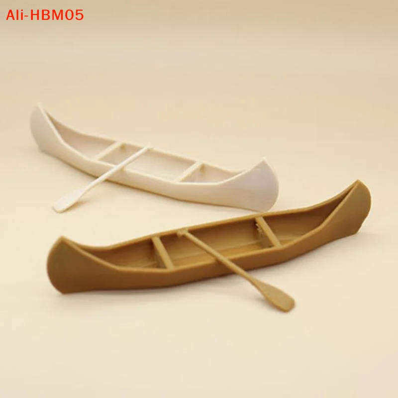 (HB05)1 Set Office Desktop Figurines Canoe Ornament Dollhouse Plastic Sailing Boat Model Miniature Landscape Home Decoration