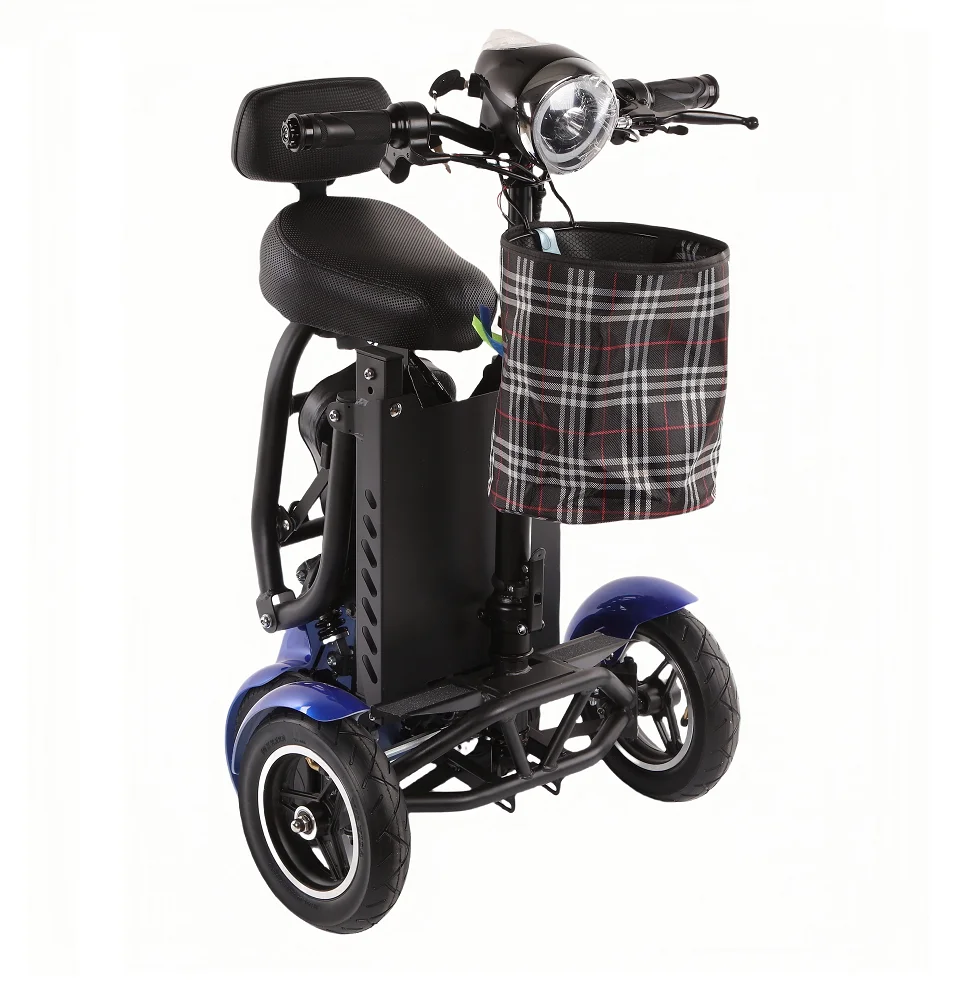 Solid Tyre  3 Speed  Powerful Motor  8 Inch  Mini 250w Green Energy Elderly Folding Handicap  Electric Scooter Bike