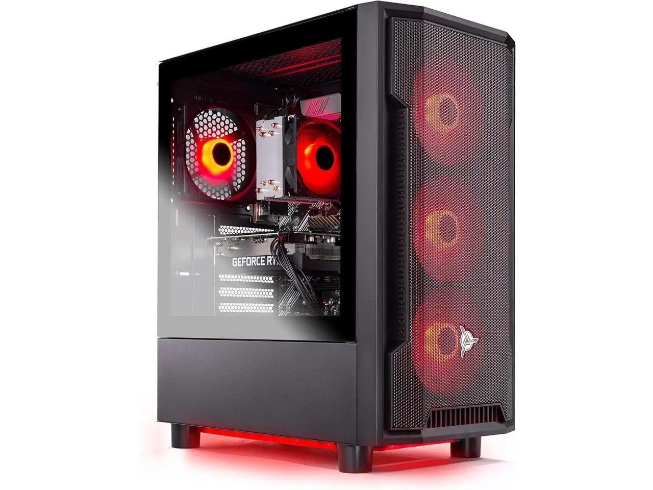 Skytech Gaming Shadow Gaming PC, AMD Ryzen 7 5700 3.7GHz, NVIDIA RTX 5060 Ti 8GB VRAM, 1TB NVMe SSD, 16GB DDR4 RAM 3200, 650W GOLD PSU, Wi-Fi, Win 11, Desktop view 3