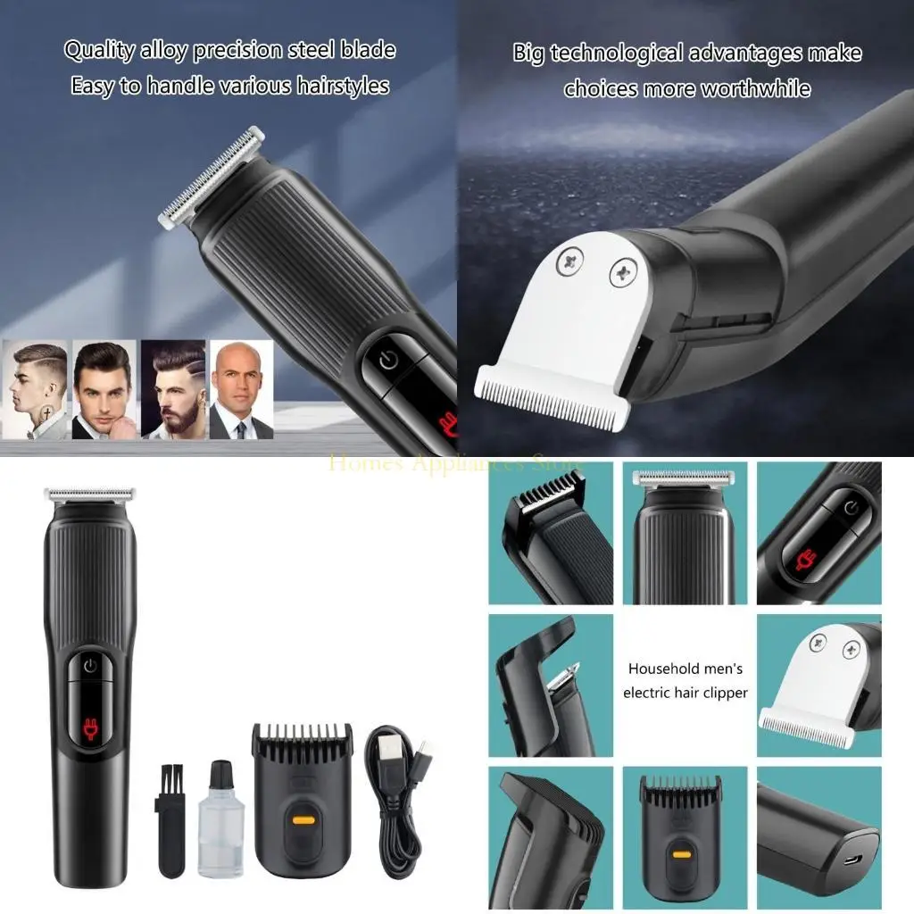 

D0AB Efficient Hair Trimmer Electric Cutter Set Stainless Steel Hair Cutting Device Electric Hair Cutter Trimming Machine