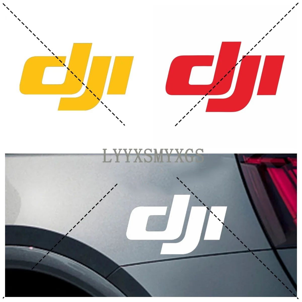Personality Custom DJI Logo Car Sticker Laptop Bumper Wall Truck Van Helmet Racing Camper Vinyl Decal PVC Wholesale