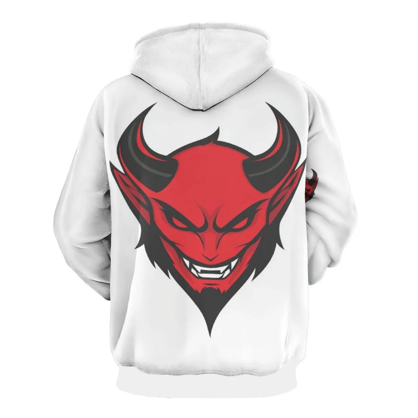 Daemon Men's Hoodie The Devil Handsome Logo Sportswear Sweatshirt Long Sleeve Pullover Fashion Night Run Hike Camp