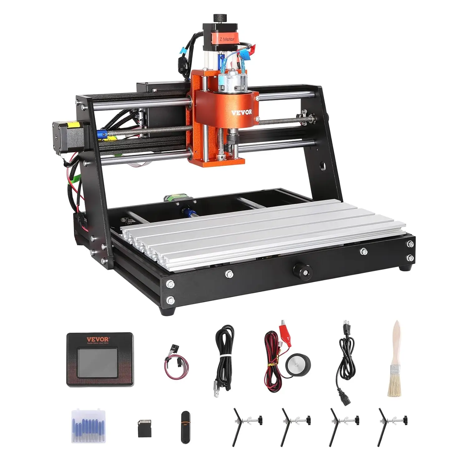 

VEVOR CNC Router Machine 120W 3 Axis GRBL Control Wood Engraving Carving Milling Machine Kit 300 X 200 X 60 Mm 10000 RPM