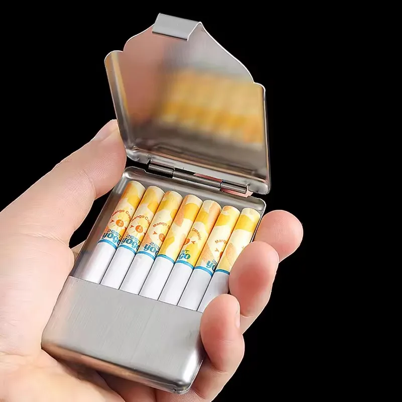 Ultra Thin Stainless Steel Cigarette Box: Rust-Proof Moisture-Resistant Cigarette Storage Case Pocket-Sized with Clip Easy Carry - Image 3